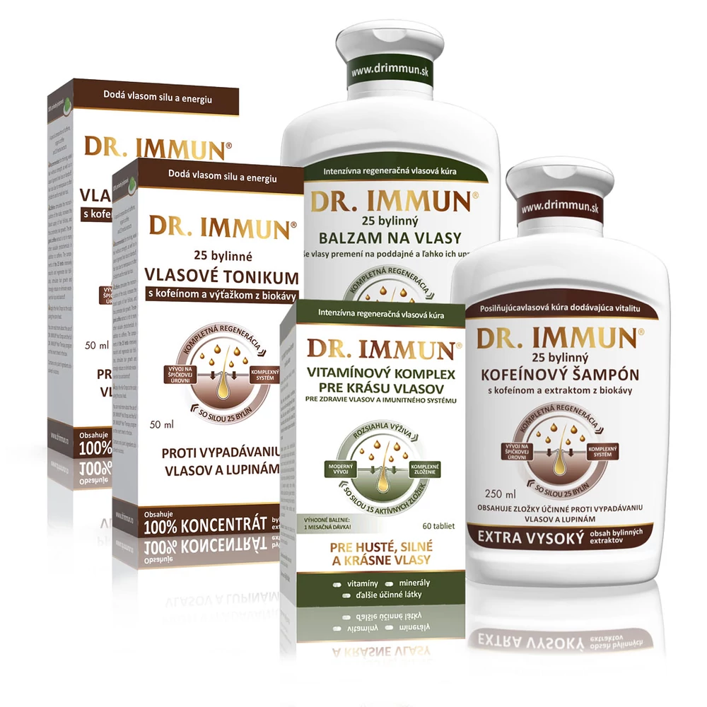Kofeínová intenzívna vlasová kúra proti vypadávaniu vlasov – s 2 produktmi grátis